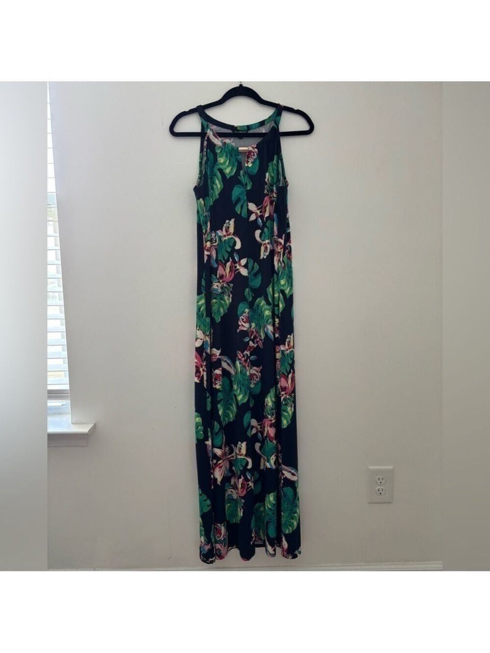 Glamour Women’s Floral Maxi Halter Neck Dress